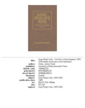 book King Philip's War: civil war in New England, 1675-1676