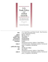 book U.S. trade policy and global growth: new directions in the international economy