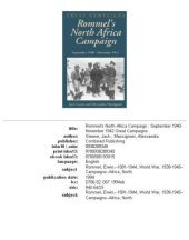 book Rommel's North Africa campaign: September 1940-November 1942