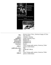 book America views China: American images of China then and now