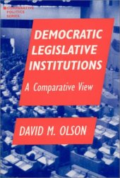 book Democratic legislative institutions: a comparative view