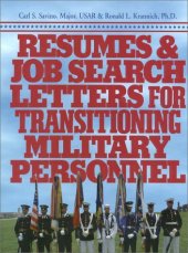 book Resumes and job search letters for transitioning military personnel