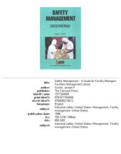 book Safety management: a guide for facility managers