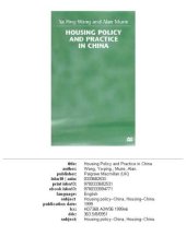 book Housing Policy and Practice in China