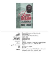 book Stonewall Jackson at Cedar Mountain