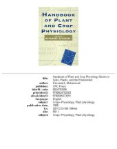 book Handbook of Plant and Crop Physiology