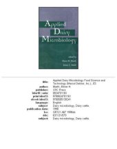 book Applied Dairy Microbiology (Food Science and Technology)