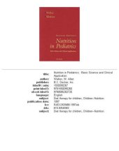 book Nutrition in Pediatrics: Basic Science and Clinical Application