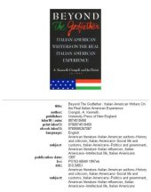 book Beyond The Godfather: Italian American Writers on the Real Italian American Experience