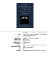 book Global Environmental Change and International Governance (Nelson a. Rockefeller Series in Social Science and Public Policy)