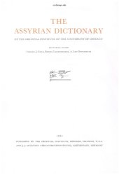 book The Assyrian Dictionary of the Oriental Institute of the University of Chicago, Volume 21 - Z