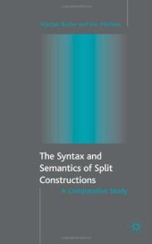 book The syntax and semantics of split constructions: a comparative study