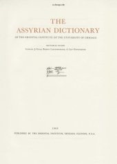 book The Assyrian Dictionary of the Oriental Institute of the University of Chicago: 7 - I-J