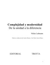 book Complejidad y modernidad