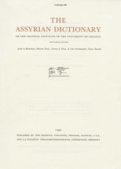 book The Assyrian dictionary of the Oriental Institute of the University of Chicago: Vol. 11 1. N 1