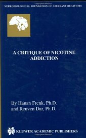 book A Critique of Nicotine Addiction