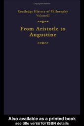 book Routledge History of Philosophy - Volume II - From Aristotle to Augustine