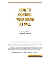 book How To Control Your Brain At Will