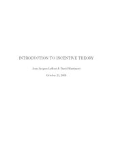 book The Theory of Incentives : Exercises and Solutions