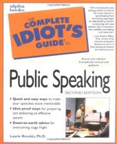 book The Complete Idiot's Guide to Public Speaking (2nd Edition)