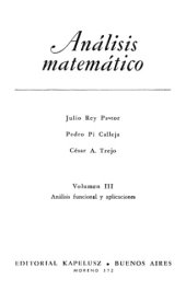 book Análisis matemático, volumen 3