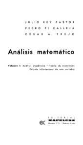 book Análisis matemático, volumen 1