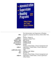 book The Administration and Supervision of Reading Programs (Language and Literacy)