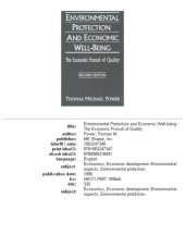 book Environmental Protection and Economic Well-Being: The Economic Pursuit of Quality