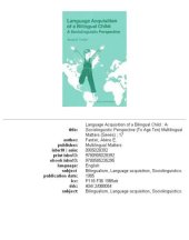 book Language Acquisition of a Bilingual Child (Multilingual Matters)