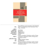 book Energy Efficiency and Conservation in the Developing World: The World Bank's Role (A World Bank Policy Paper)