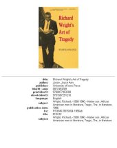 book Richard Wright's Art of Tragedy