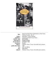 book Hoein' the Short Rows (Publications of the Texas Folklore Society)