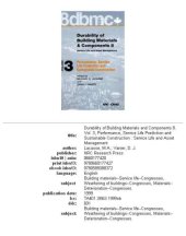 book Performance, Service Life Prediction, and Sustainable Construction (Durablility of Building Materials&Components 8, Volume 3)