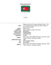 book Religion and Social Change in Modern Turkey: The Case of Bediuzzaman Said Nursi