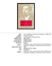 book Victor Griffuelhes and French Syndicalism 1895-1922