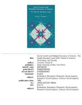 book Social Control and Multiple Discovery in Science: The Opiate Receptor Case