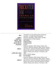 book Tricksterism in Turn-of-the-Century American Literature: A Multicultural Perspective