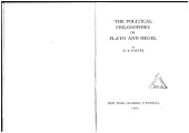 book The political philosophies of Plato and Hegel