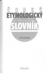 book Český etymologický slovník