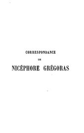 book Correspondance de Nicéphore Grégoras