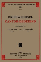 book Briefwechsel Cantor-Dedekind