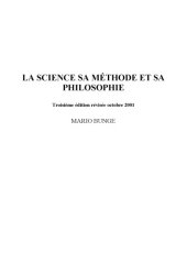 book La science, sa méthode et sa philosophie