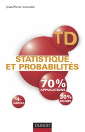 book Statistique et probabilités : Travaux dirigés