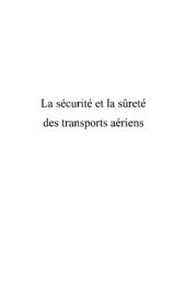 book La sécurité et la sûreté des transports aériens