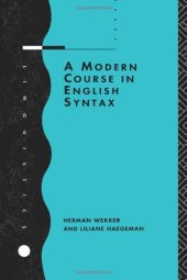 book A Modern Course in English Syntax