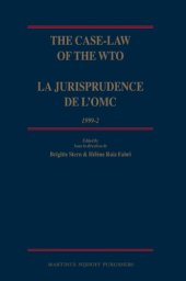 book The Case-Law of the WTO.   La jurisprudence de l'OMC : 1999-2 (No. 5)