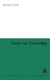 book Essays on citizenship