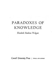 book Paradoxes of Knowledge