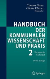 book Handbuch der kommunalen Wissenschaft und Praxis: Band 2: Kommunale Wirtschaft