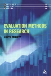 book Evaluation methods in research